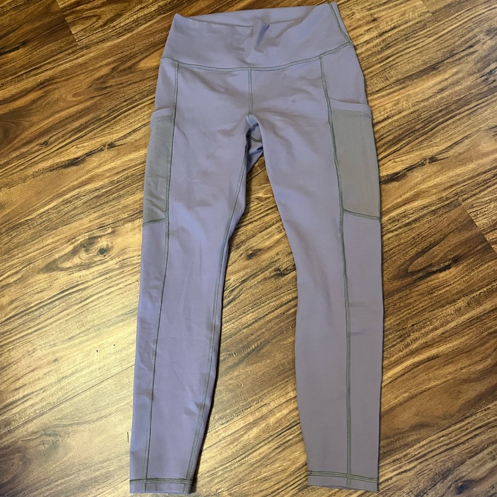 Dusty Purple High-Waisted Fabletics Powerhold Leggings Size Small